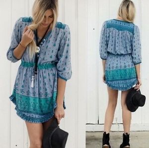 Spell and The Gypsy Collective Dessert Wanderer Mini Dress, Sz S